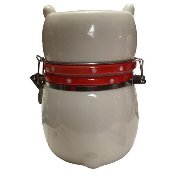 Vintage Swiss Miss Christmas Ceramic Polar Bear Canister Cookie Jar - Picture 2 of 8